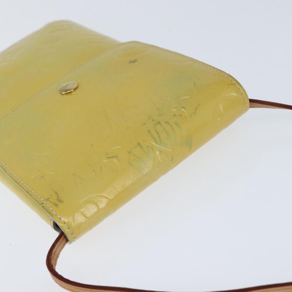 LOUIS VUITTON Monogram Vernis Walker Wallet Lime Yellow M91074 LV Auth hk3224 - Picture 6 of 16
